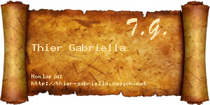 Thier Gabriella névjegykártya